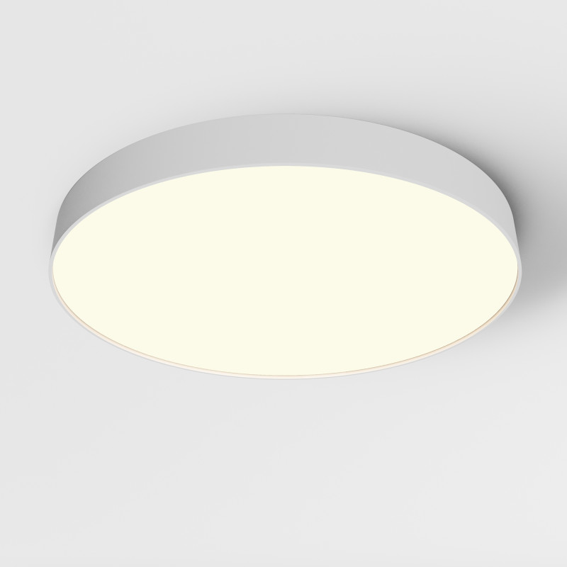 Накладной светильник 60*60*6 см, LED, 90W, 3000К, Maytoni Technical Zon C032CL-90W3K-RD-W белый