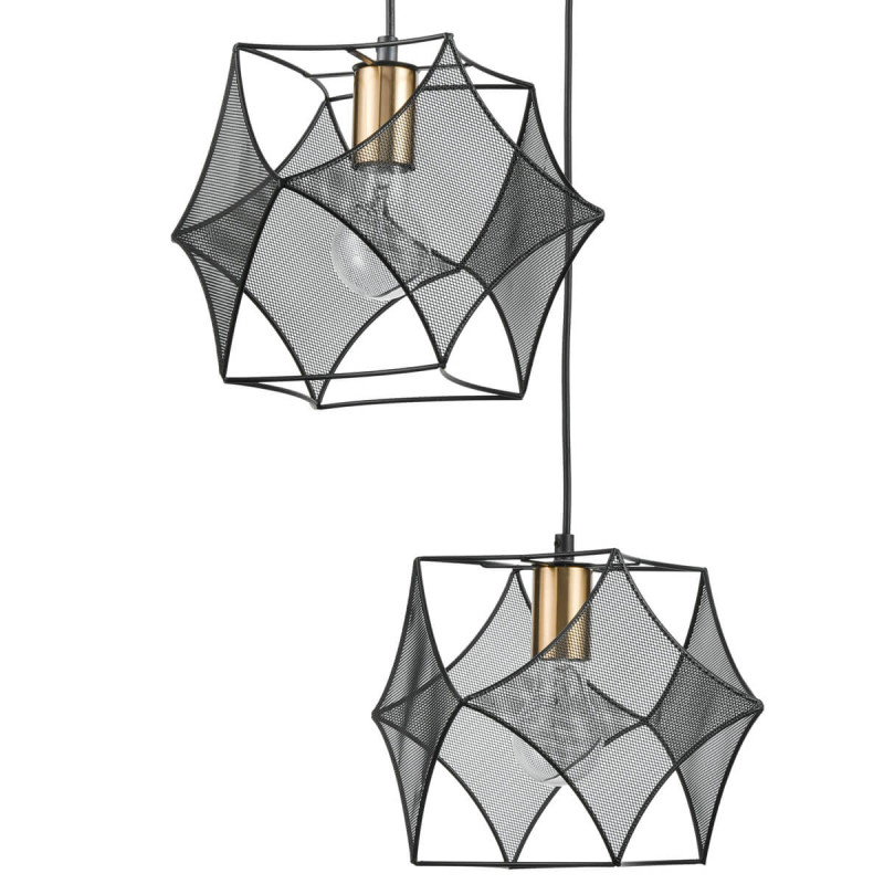 Подвесной светильник  38*145 см, 3*E27 черный, золото Vele Luce Spark VL6352P03