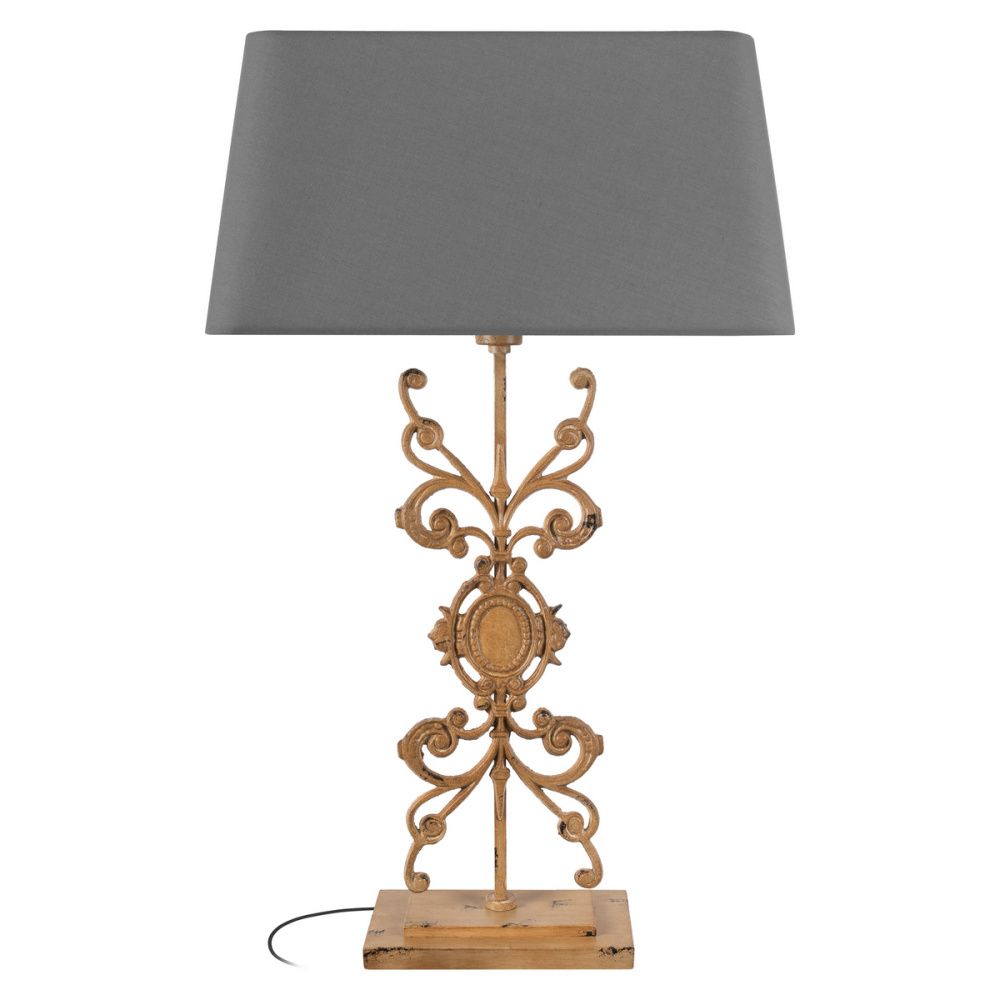 Настольная лампа 84 см, Loft IT Lace 10439T/B, серый