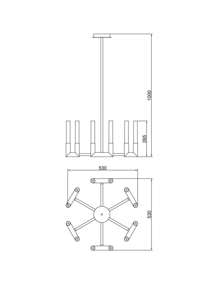 Люстра *53*100 см, 12*LED*3W, K, Lucia Tucci Flop FLOP 3390.12 chrome, хром