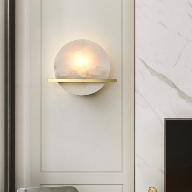 Светильник настенный ElegantLight DZN-12245 ЗОЛОТАЯ БРОНЗА + БЕЛЫЙ МРАМОР D250*200/H100/1/E14/40W RIKEN 23-12