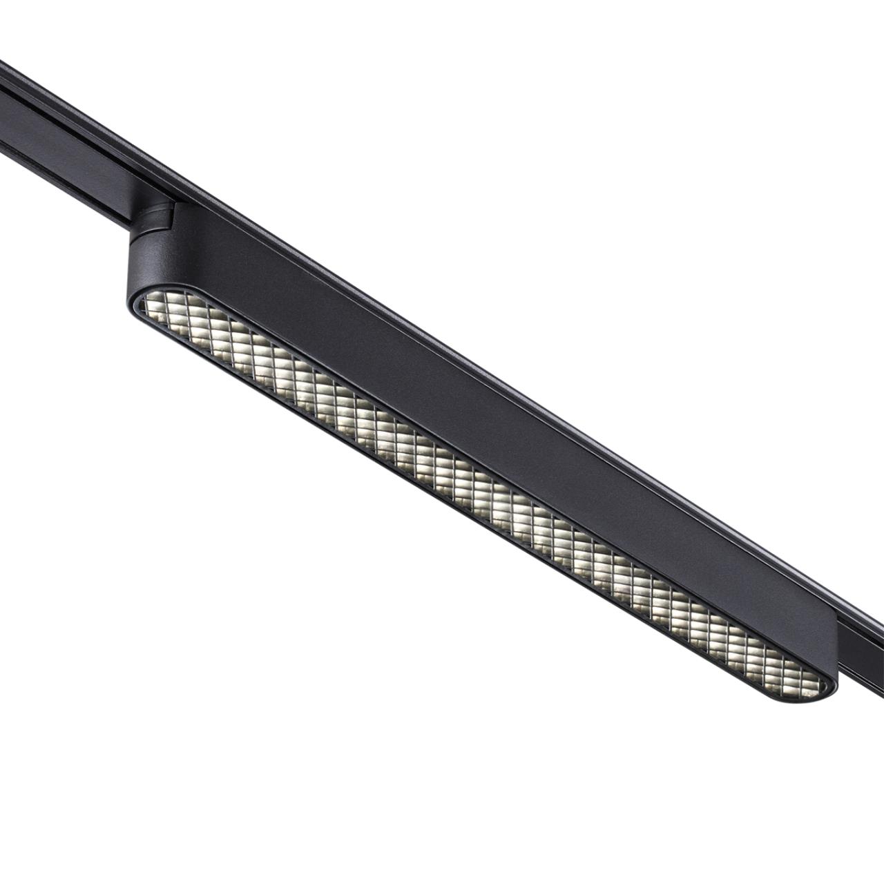 Трековый светильник для низковольтного шинопровода 33*2,5* см, LED 18W*3000 К, Novotech Shino Smal, черный, 359248