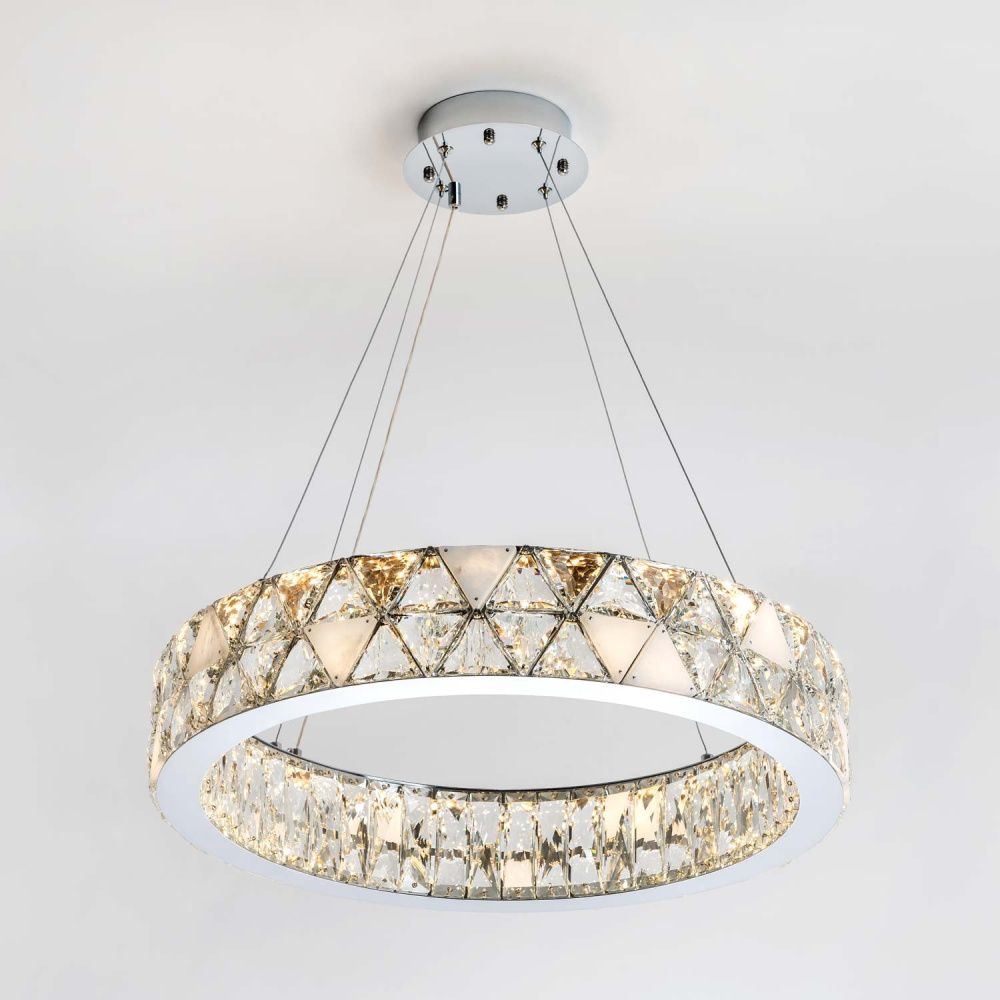 Подвесная люстра 60 см MODELUX premium ML.6982.600P CR хром