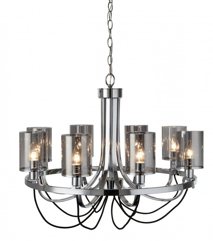 Люстра подвесная  Arte Lamp A2995LM-8CC, диаметр 70 см, хром