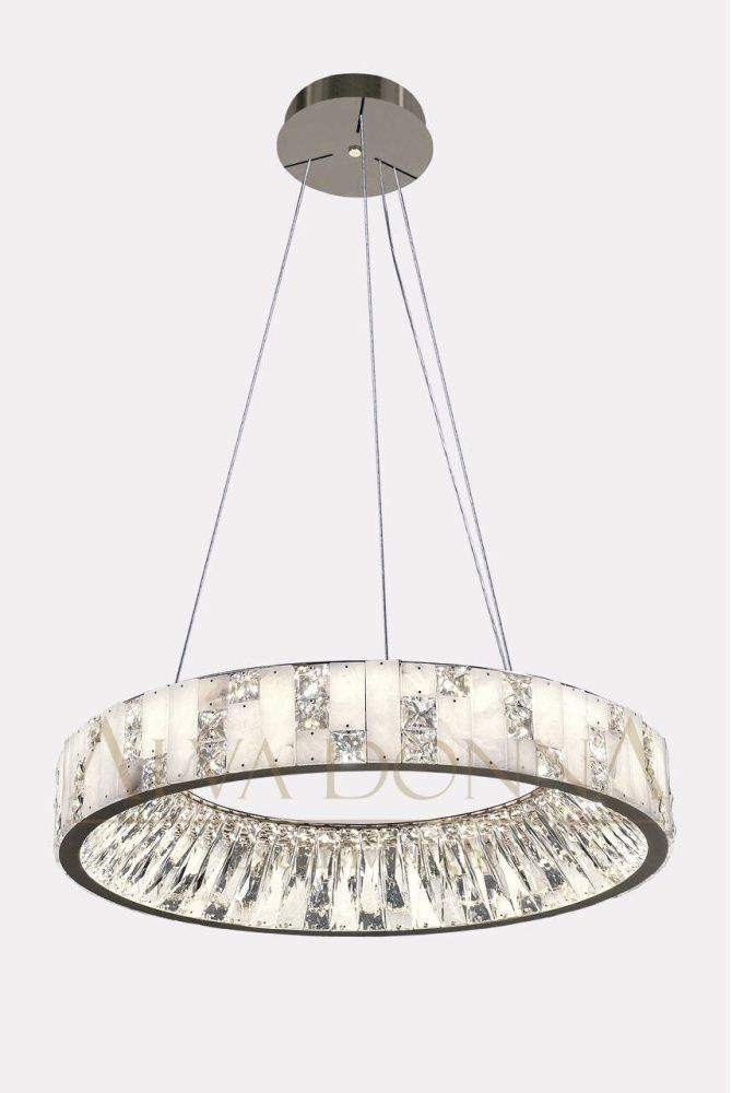 Люстра 8838 CH - D600*100 / H570*1300 LED 100W 3000-6000К Alva Donna