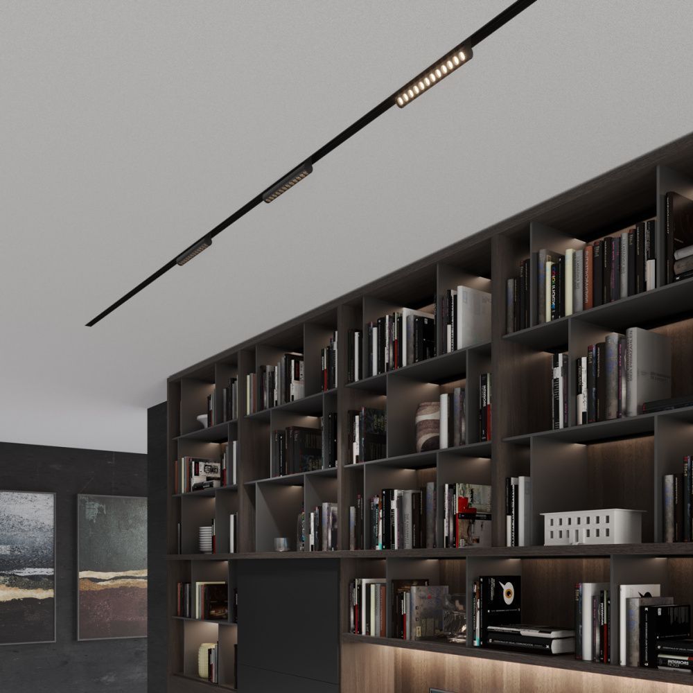 Cветильник  22,6*3,3*6 см, 1*LED*10W, 3000-6000K, Novotech VECTOR PORT 359947, черный,  диммир. пульт ДУ/Tuya Smart Life