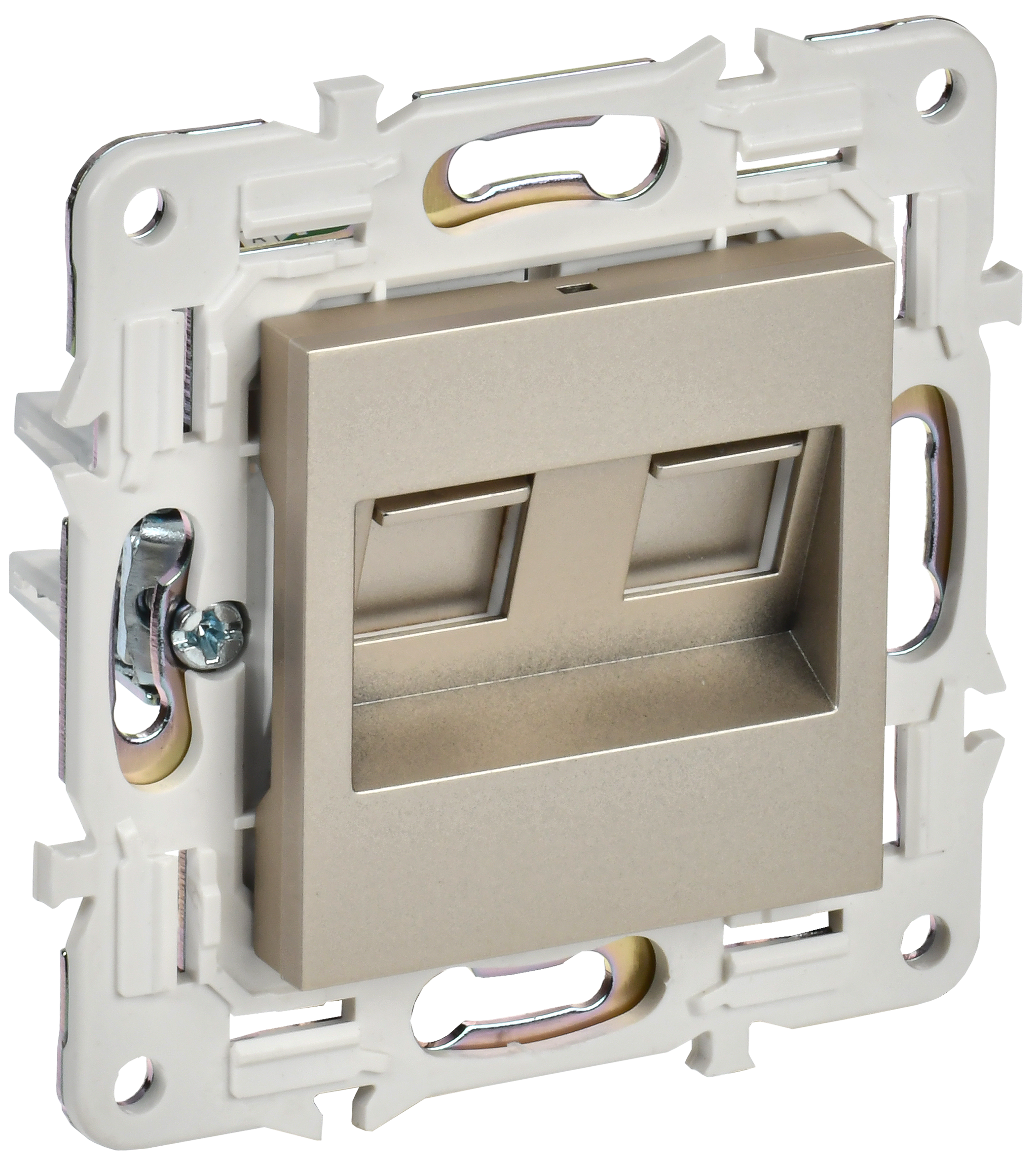 SKANDY Розетка комп. 2-ая RJ45 кат.6 SK-K04Sh шамп. IEK, SK-K20-2-K37