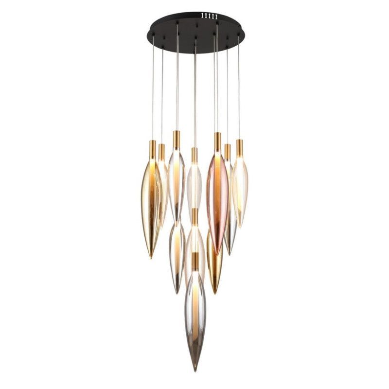 Каскадная люстра 50*100-250 см 47W, 3000K, Aployt Emilin APL.854.06.47, черный
