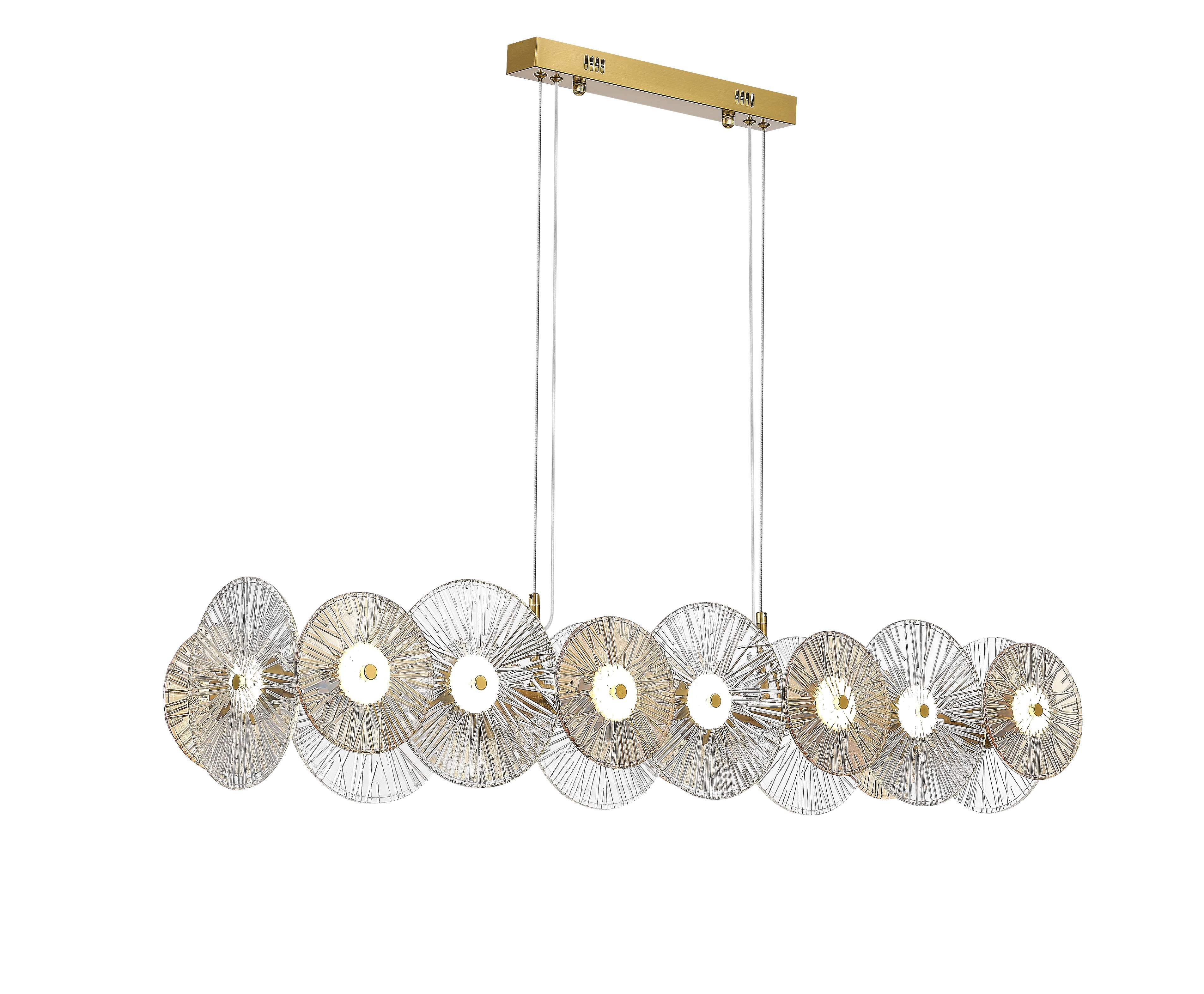 Люстра 1000*300*200, 12*G9,  NewRgy LED L2816-DW-12 BRASS, Бронза