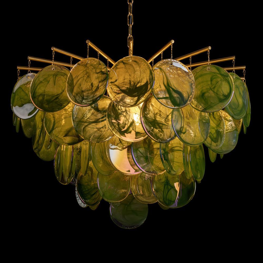 Подвесная люстра 80 см, LOFT IT Lolly 10492/800 Green, золото