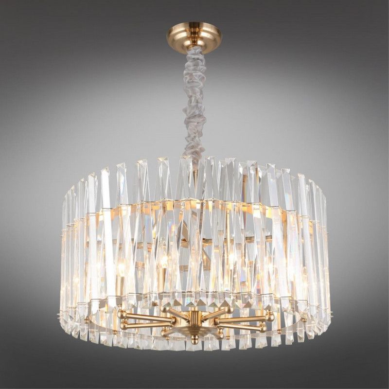 Подвесная люстра 60*32-115 см, 8*E14, 40W, Aployt Verene APL.808.13.08, золотой