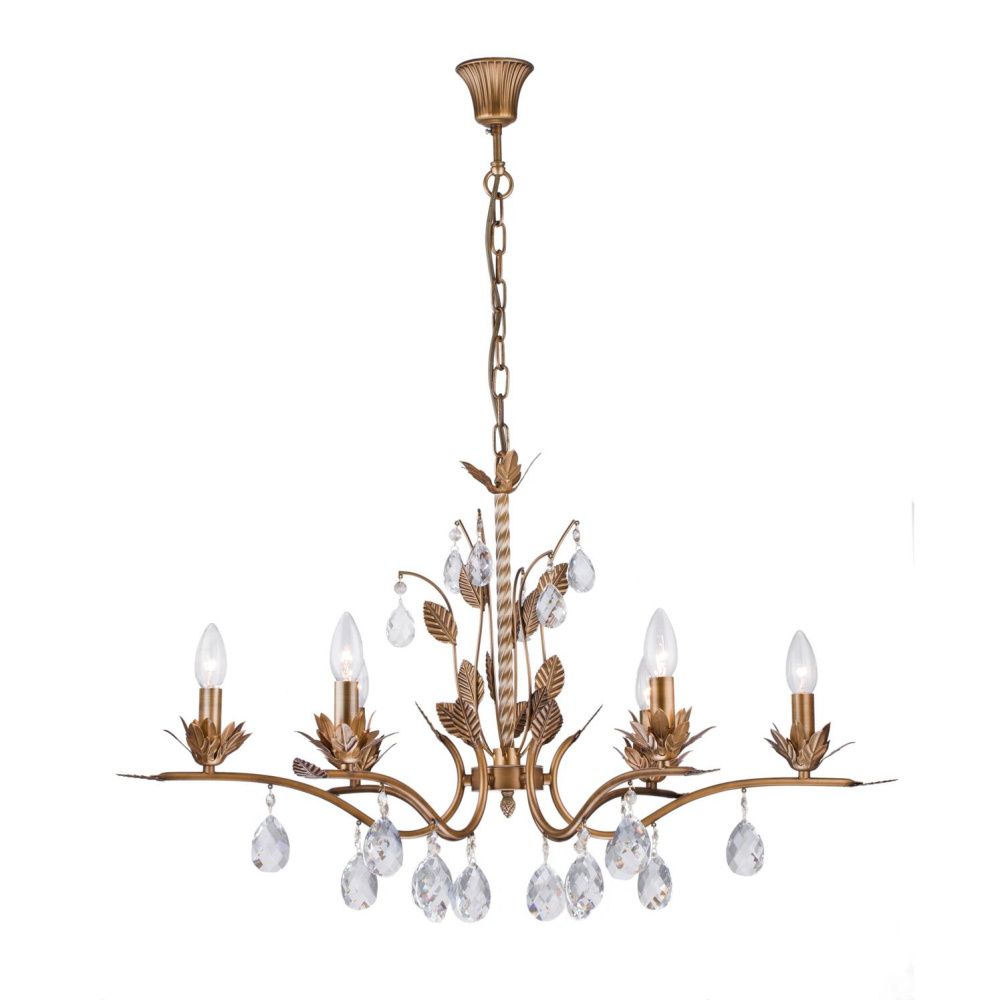 Люстра *86*42 см, 6*E14*40W, Arti Lampadari Merana Merana E 1.1.6 AG, Золото