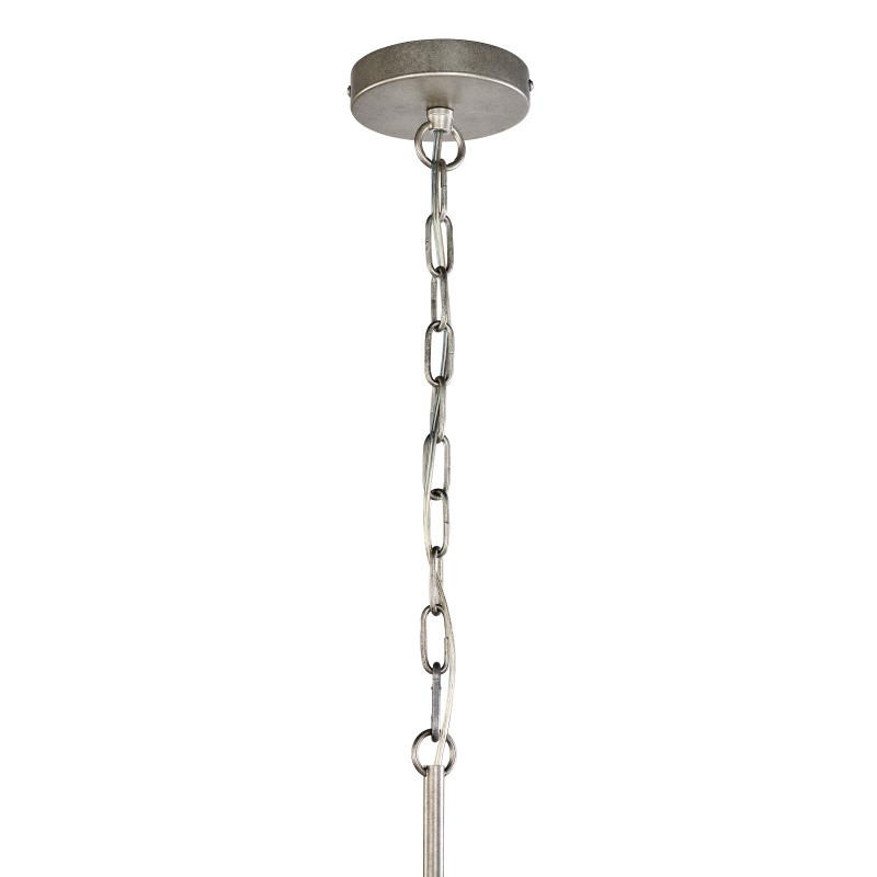 Подвесная люстра Favourite Absolute 2929-9P, D910*H365/1540, античного серебра, плафоны из стекла цвета опала, люстру можно монтировать плафонами вверх или вниз