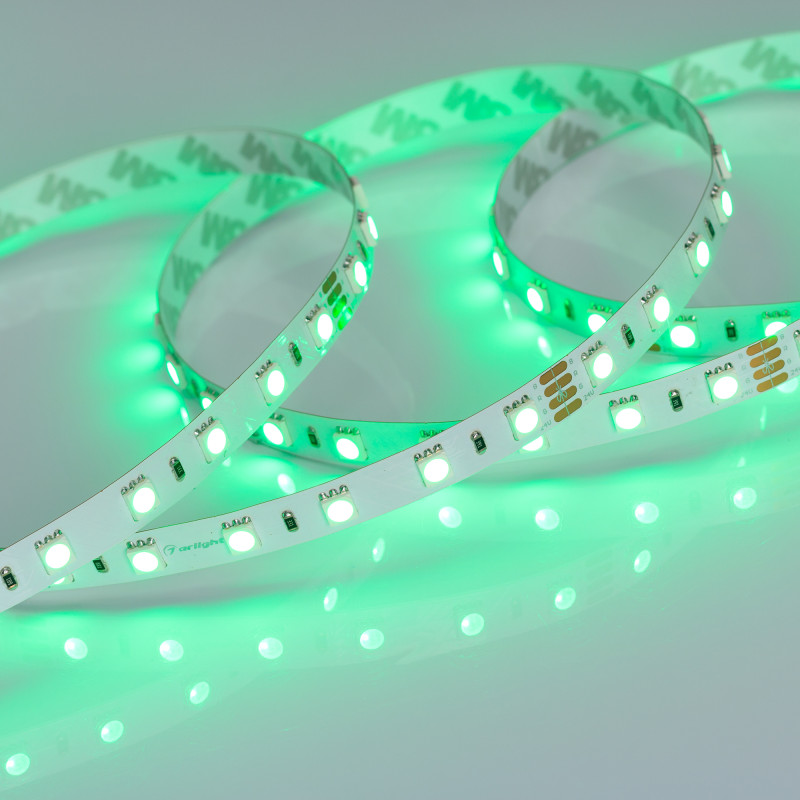 Лента RT 2-5000 24V RGB 2x (5060, 300 LED, LUX) (Arlight, 14.4 Вт/м, IP20) 010367(B). Цена указана за 5 метров. Продается кратно 5 метрам.