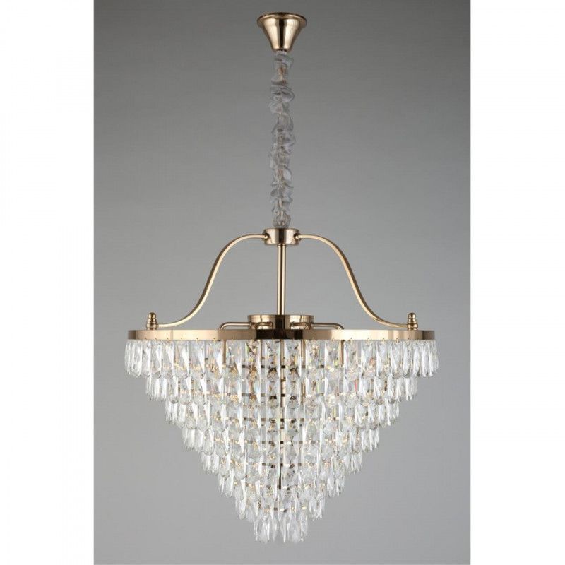 Каскадная люстра 70*95-180 см, 13*E14, 40W, Aployt Gerta APL.725.13.13, золотой
