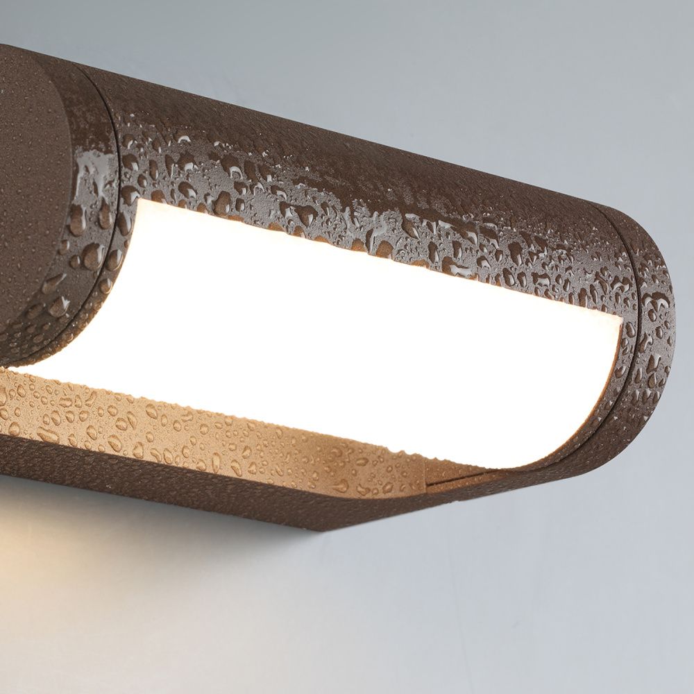 Настенный светильник 18 см, 12W, 3000K, Odeon Light 7118/12WL, коричневый