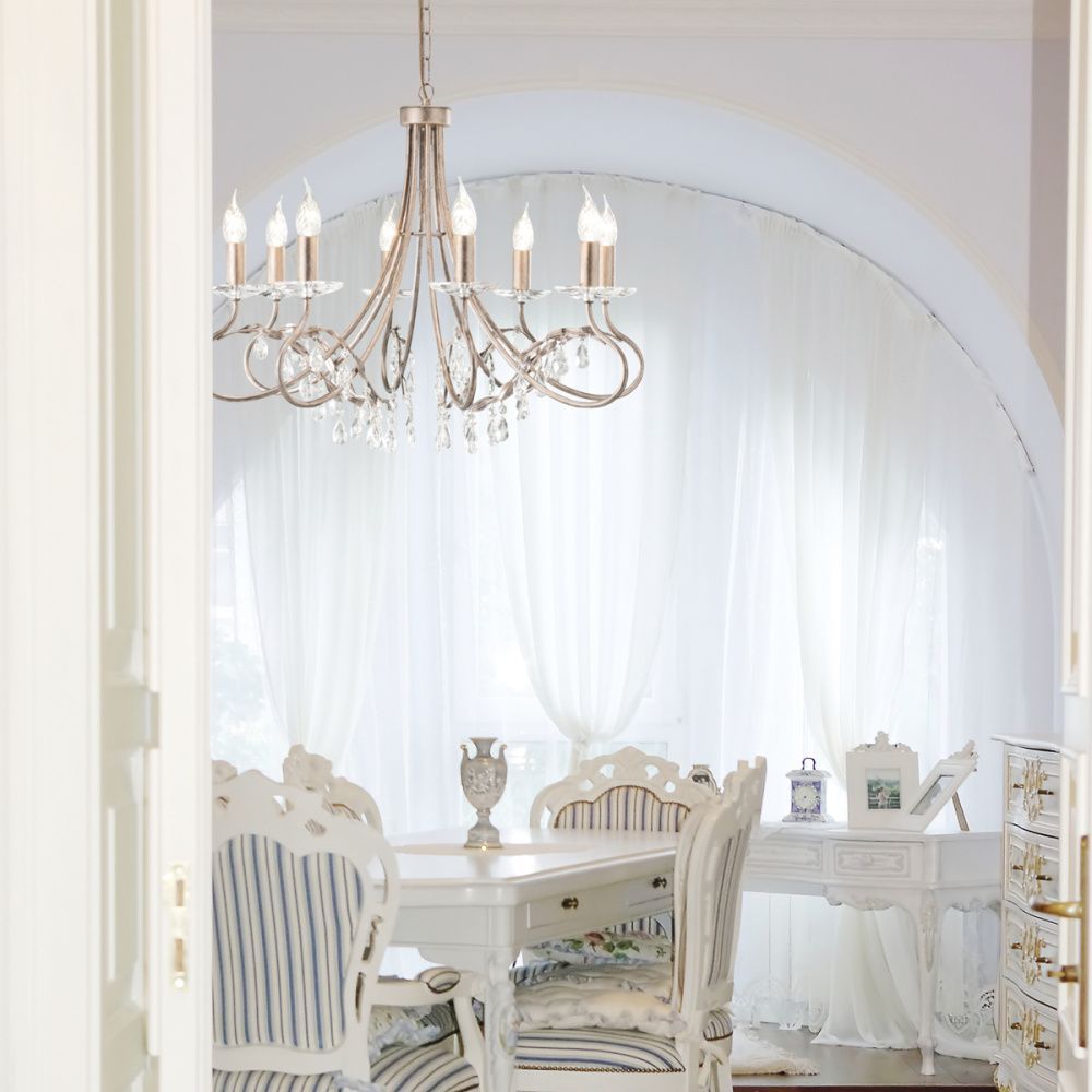 Люстра Elstead Lighting CRT8-SILVER-GOLD