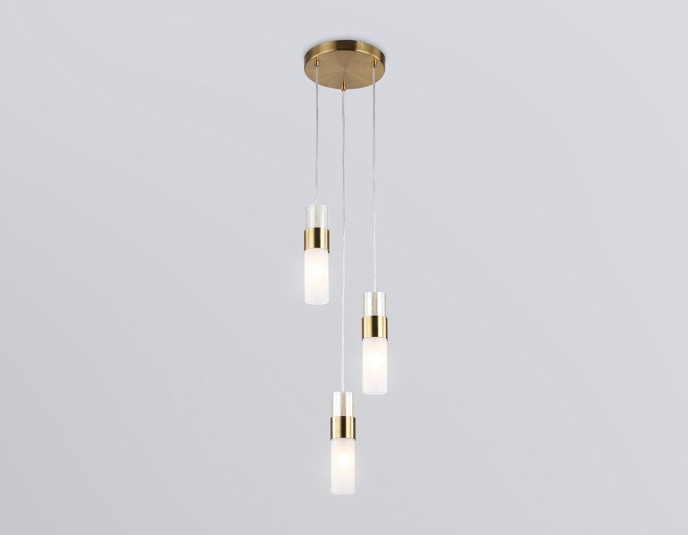 Подвесной светильник **42,5-120 см, 3*E14*40W, K, Ambrella Light High Light LH55112, латунь