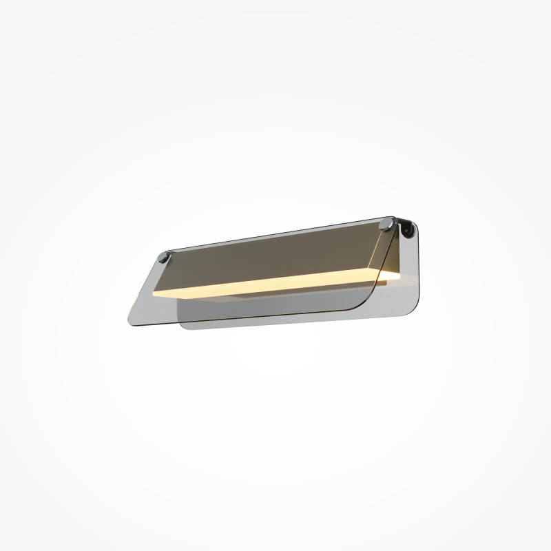 Бра 11*30*8,2 см, 6W, 3000K Maytoni Modern Flat MOD296WL-L6BS3K черный и латунь