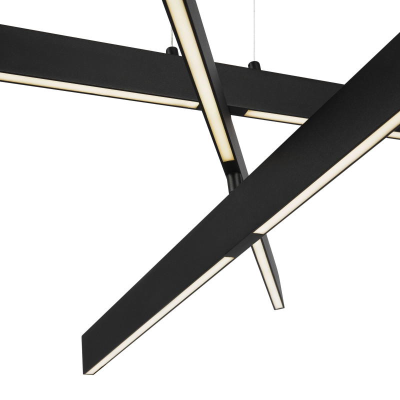 Подвесной светильник 1,5*80 см, LED 3 48W, 4000К, Черный Maytoni Origami MOD163PL-L38B4K