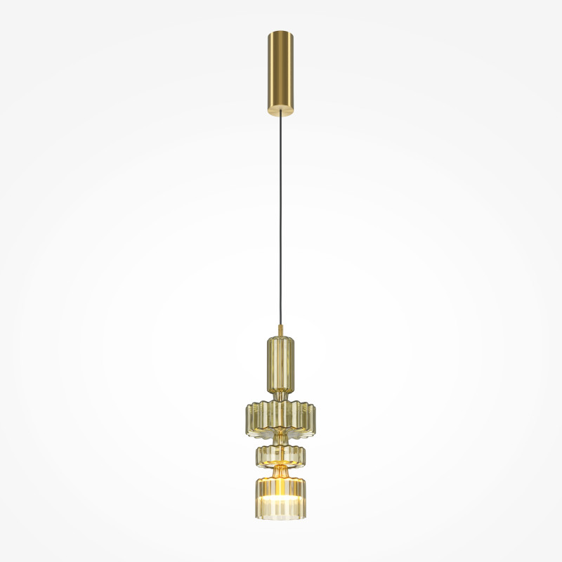 Подвесной светильник 15*15*360 см LED, 12W, 3000К, Maytoni LEVEL MOD253PL-L18BS3K3 латунный