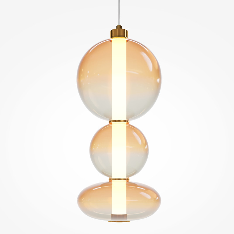 Подвесной светильник 20*20*371 см, LED, 24W, 3000К, Maytoni Futuro MOD307PL-L24BS3K латунный