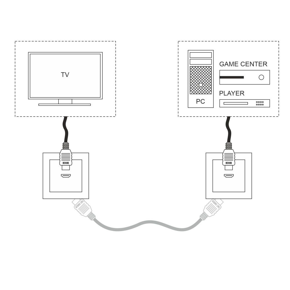 Розетка HDMI (черный матовый) W1186008 Встраиваемые механизмы черные Werkel