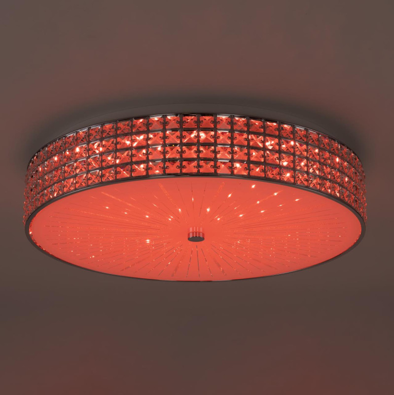 Люстра хрустальная 61 см, 105W, 3000-5500К Citilux Портал CL32410G1 LED RGB с пультом хром