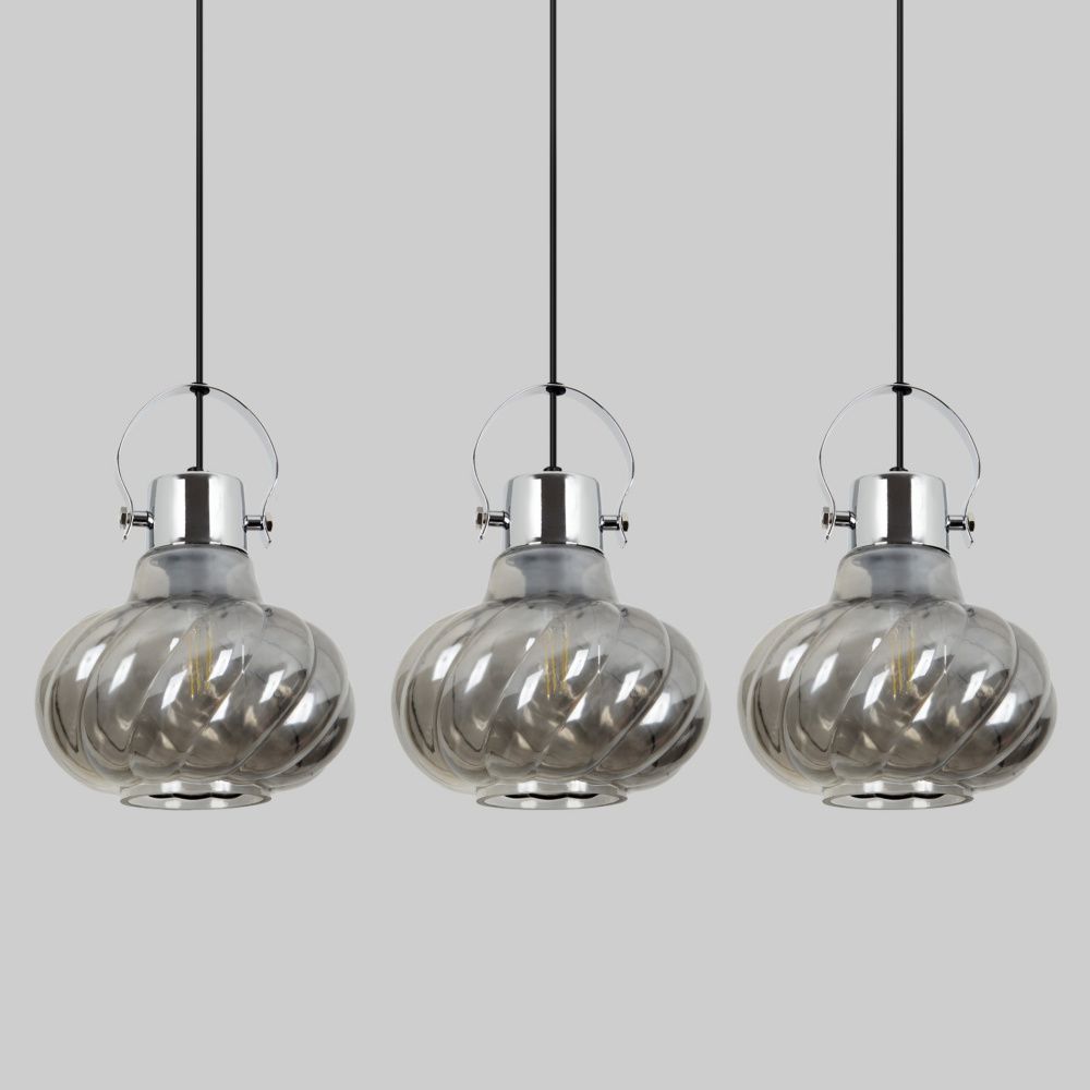 Подвесной светильник 72*20*135 см, Е 27 3x40W, Чёрный, Хром MODEMODERN MD.1189.720 SM