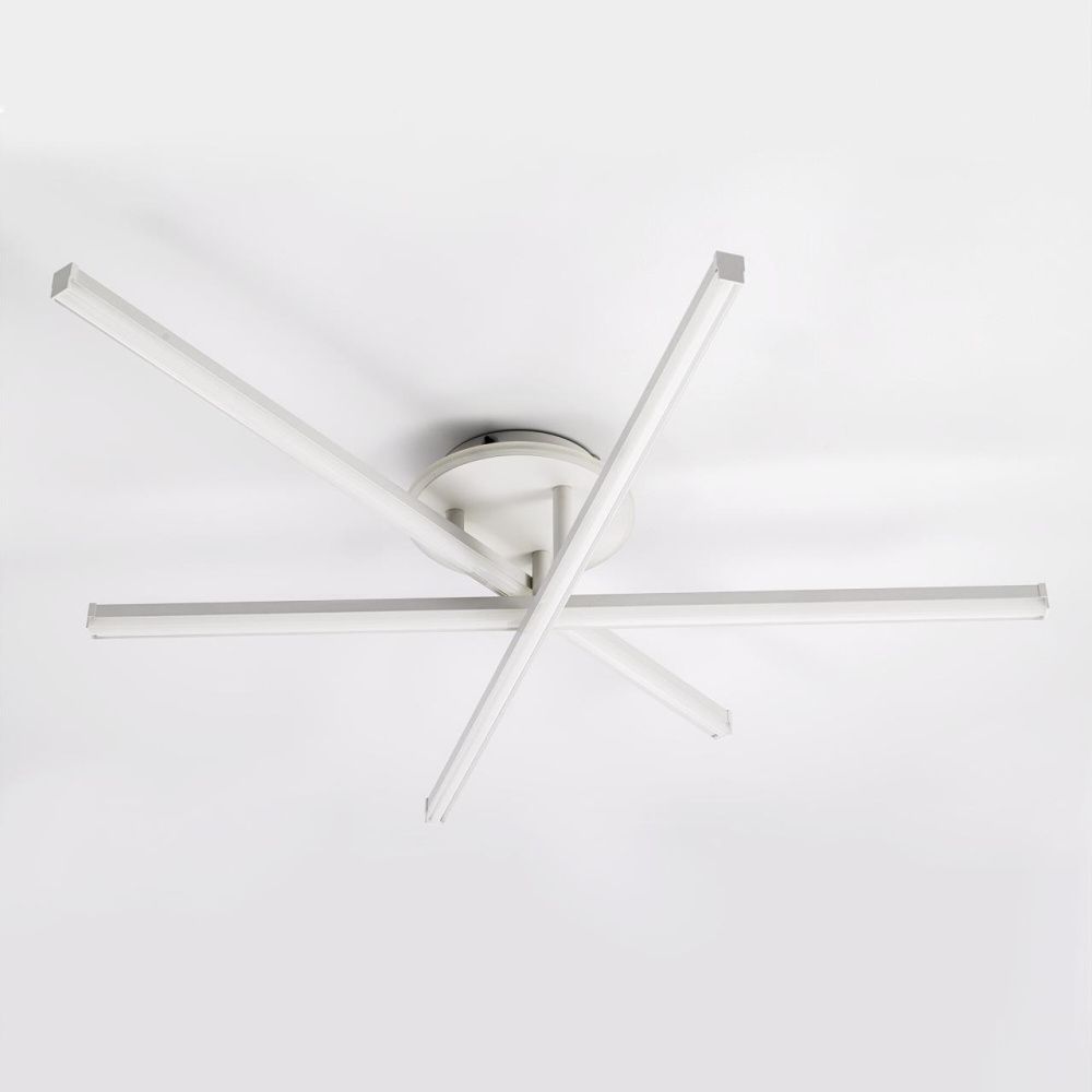 Люстра потолочная с пультом 94*14 см, LED 75W 3000-5500K Citilux Trent CL203630 белый