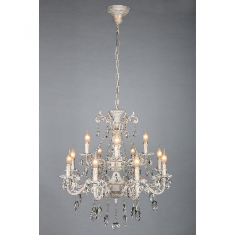 Подвесная люстра 76*95-125 см, 12*E14, 60W, Omnilux Omnilux 790 OML-79003-12, белый