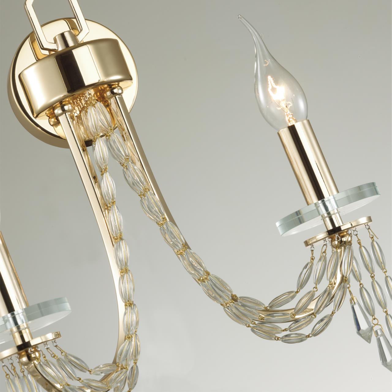 Бра 29,5*29,5*42 см, 2 E14*40W, Odeon Light Capel, золотой 5063/2W