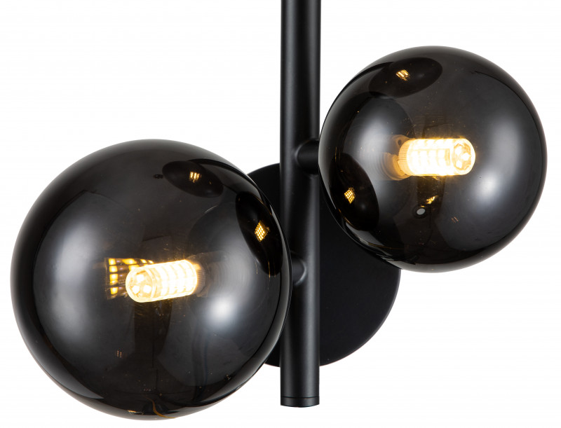 Настенный светильник 185*230*320 мм, 3*G9 чёрный Indigo Molecola V000198, 11018/3W Black