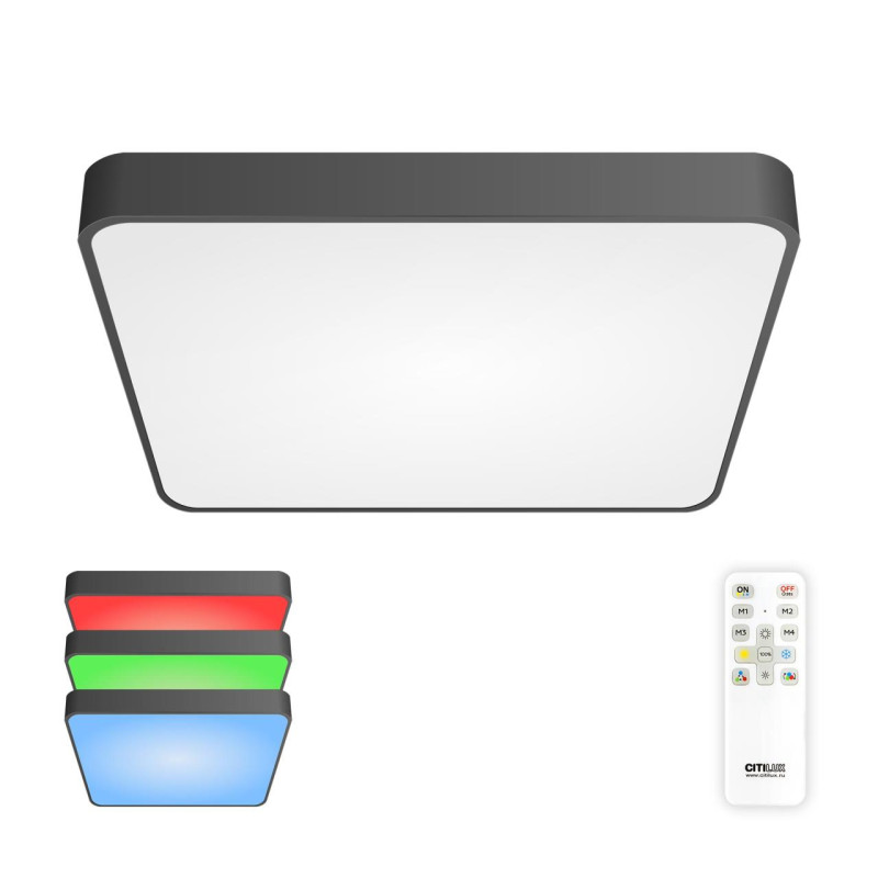 Cветильник 50 см, 95W, 3000-5500K, Citilux Купер CL724K95G1 RGB, черный