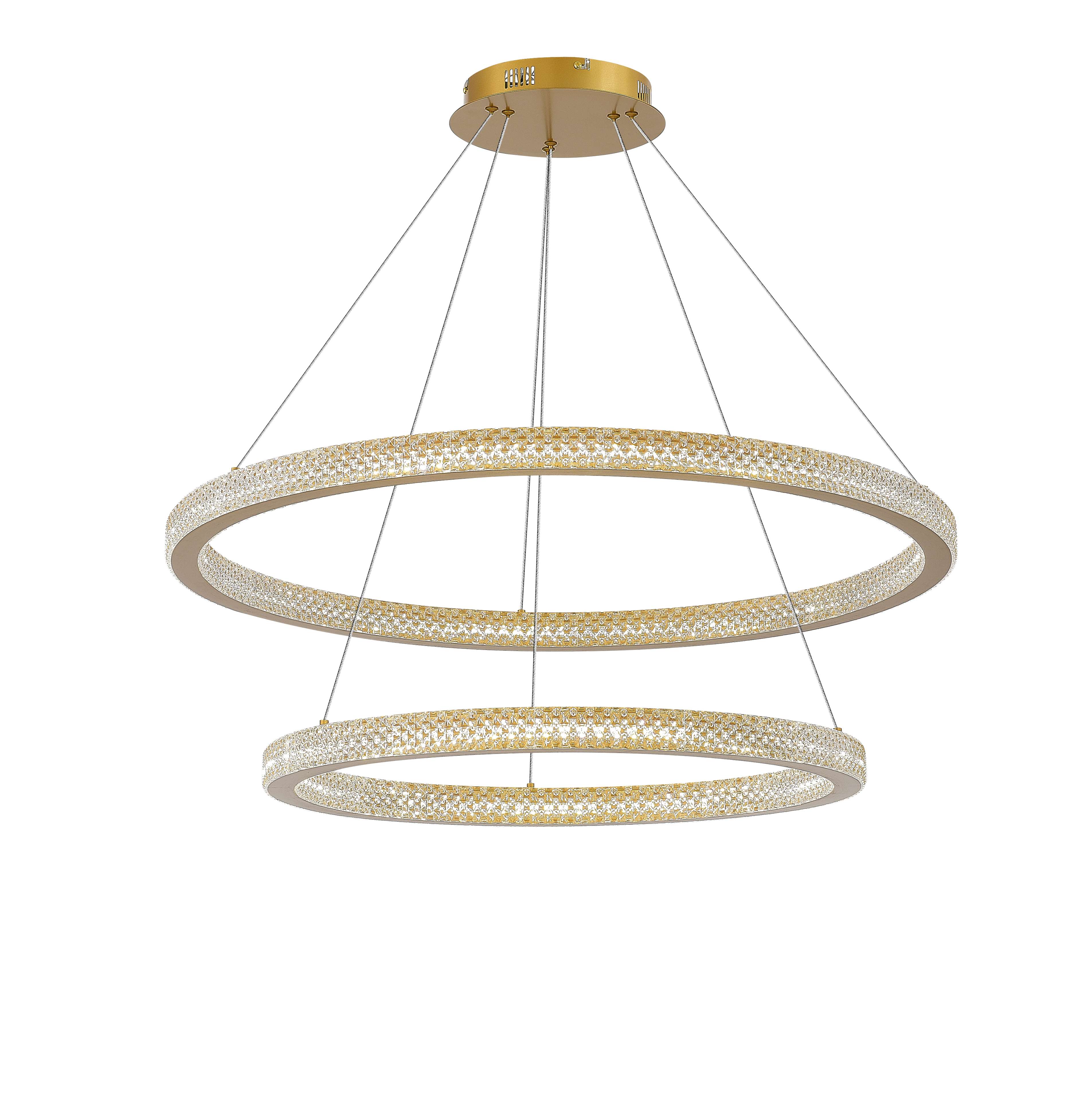 Люстра 600-800, LED, 70W 4000K NewRgy LED 2105-DW-6+8 PAINT GOLD, PAINT GOLD