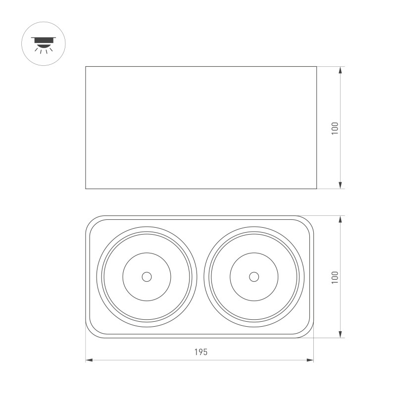 Накладной светильник Arlight 036059 19,5*10*10 см, 16W, белый (дневной)K,