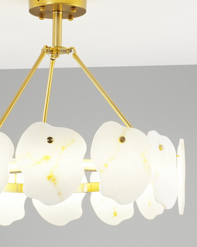 Подвесной светодиодный светильник 60*55 см, LED 60 W, Moderli Square V8090-PL Латунь