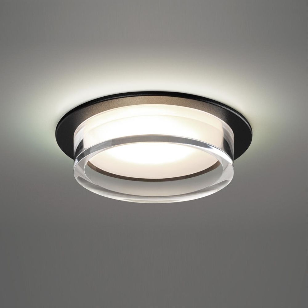 Светильник встраиваемый 10,5 см, GX53, Novotech Gem 371026, черный