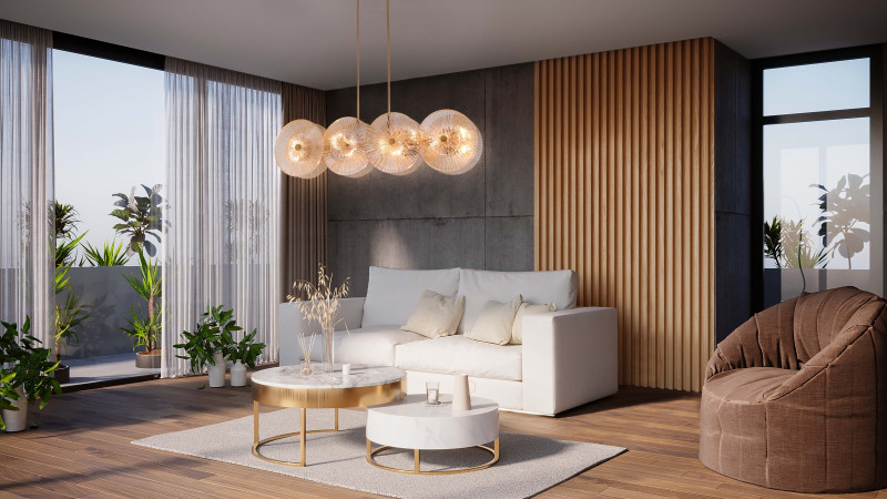 Светильник 101 см, Maytoni Aster MOD007PL-08G1, золото