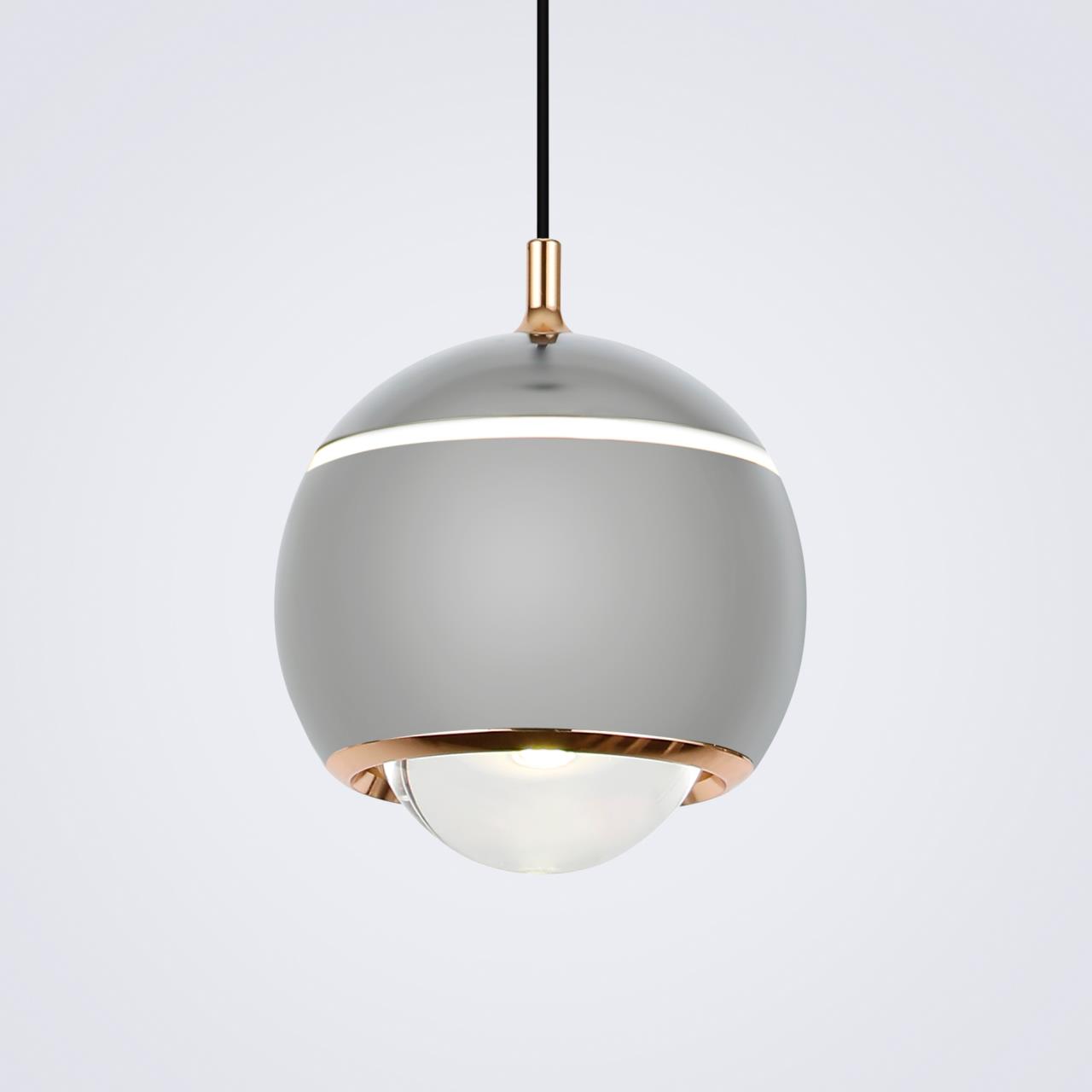 Подвесной светильник 12*10*200 см, LED 10W, 4200K, Черный LED4U L8753-1 CR