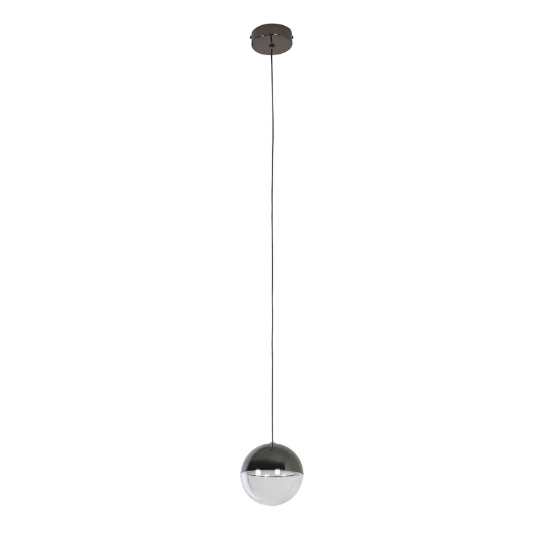 Подвесной светильник 12*180 см, 5W, Favourite luna 4369-1P черный глянцевый, белый и прозрачный акрил