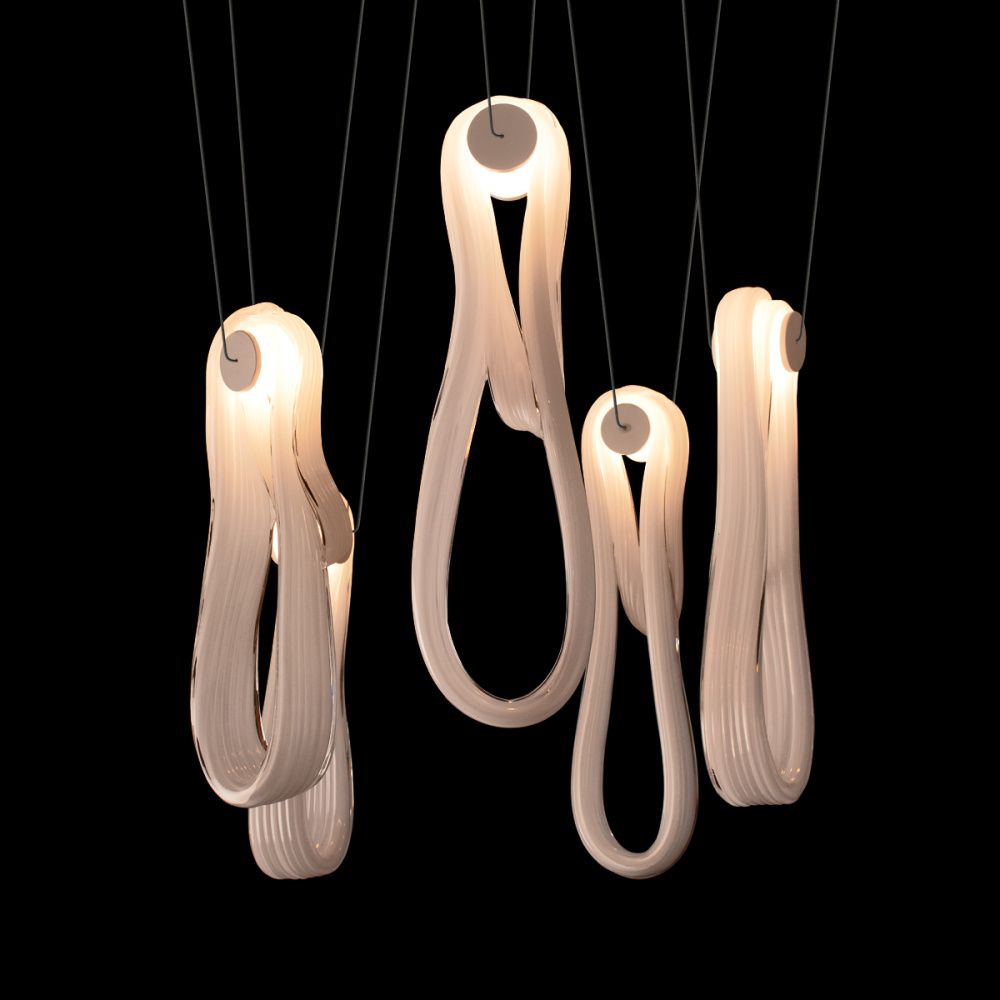 Каскадная люстра 10W, 3000K, Loft IT Series 10400/5, белый