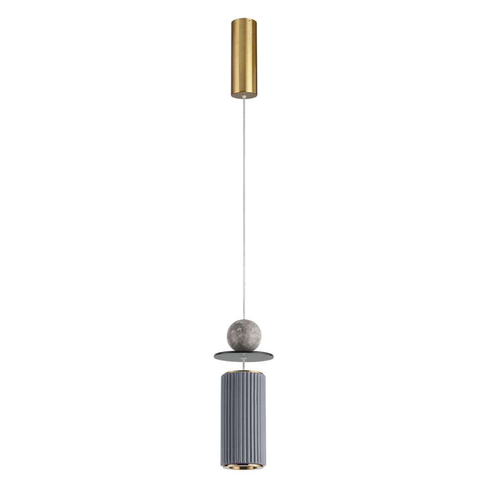 Светильник 8 см, 10W, 3000K, Odeon Light 5475/10LB, латунь-мрамор-керамика