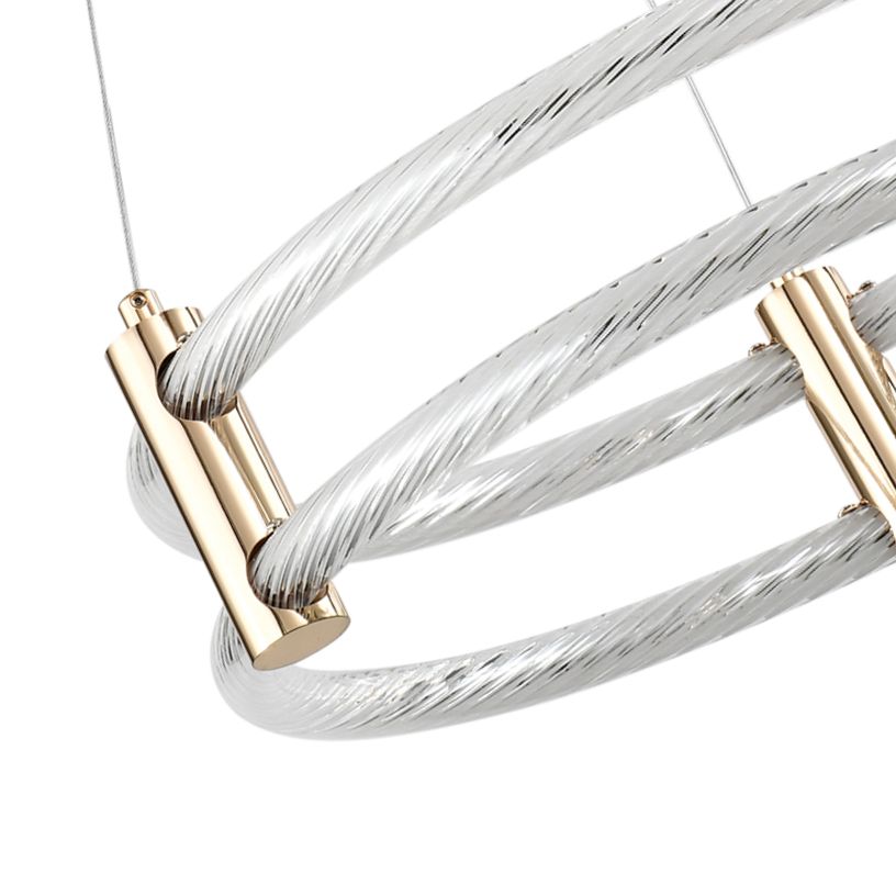 Светильник подвесной 40 см, LED 76W 4000K золото Zortes Ringer ZRS.57792.76