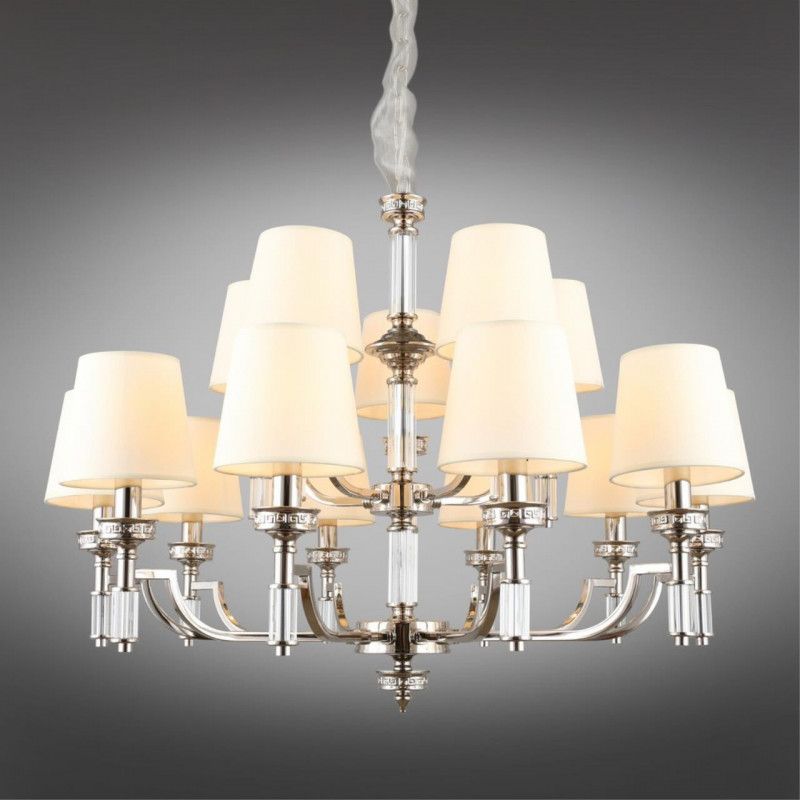 Подвесная люстра 90*85-160 см, 15*E14, 40W, Aployt Patricia APL.716.03.15, хром