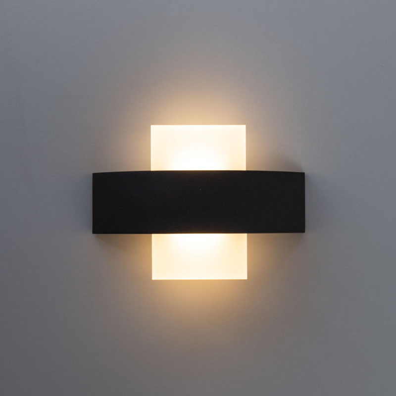 Уличный настенный светодиодный светильник Arte Lamp Croce A1444AP-1BK черный