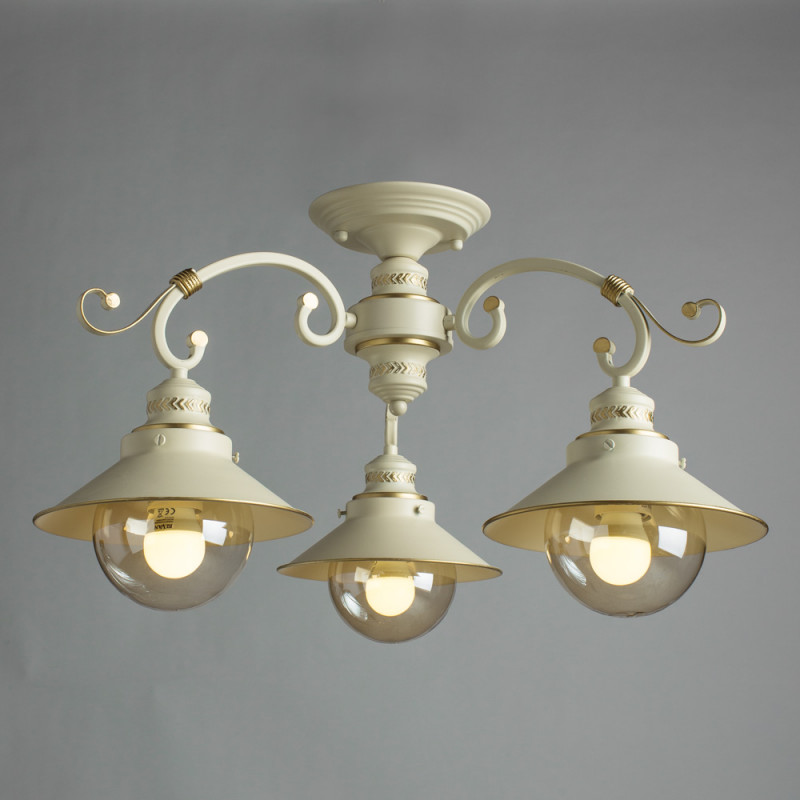 Люстра Arte Lamp A4577PL-3WG, диаметр 61 см, белый с золотом