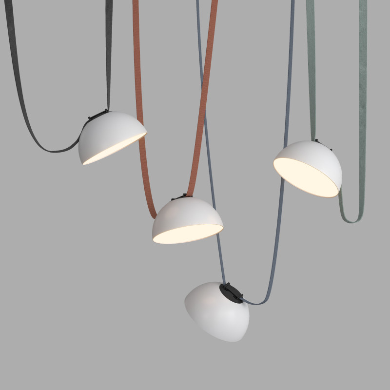 Трековый однофазный светильник 22 см, 24W, 3000K, Denkirs Belty Flow DK5561-WH+BK