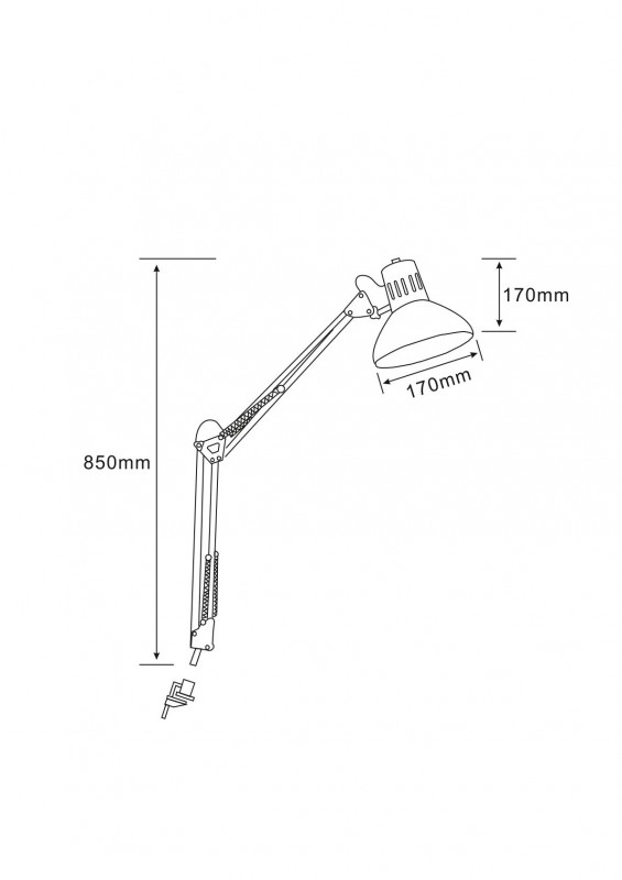 Офисная настольная лампа на струбцине Arte lamp Senior A6068LT-1SS хром