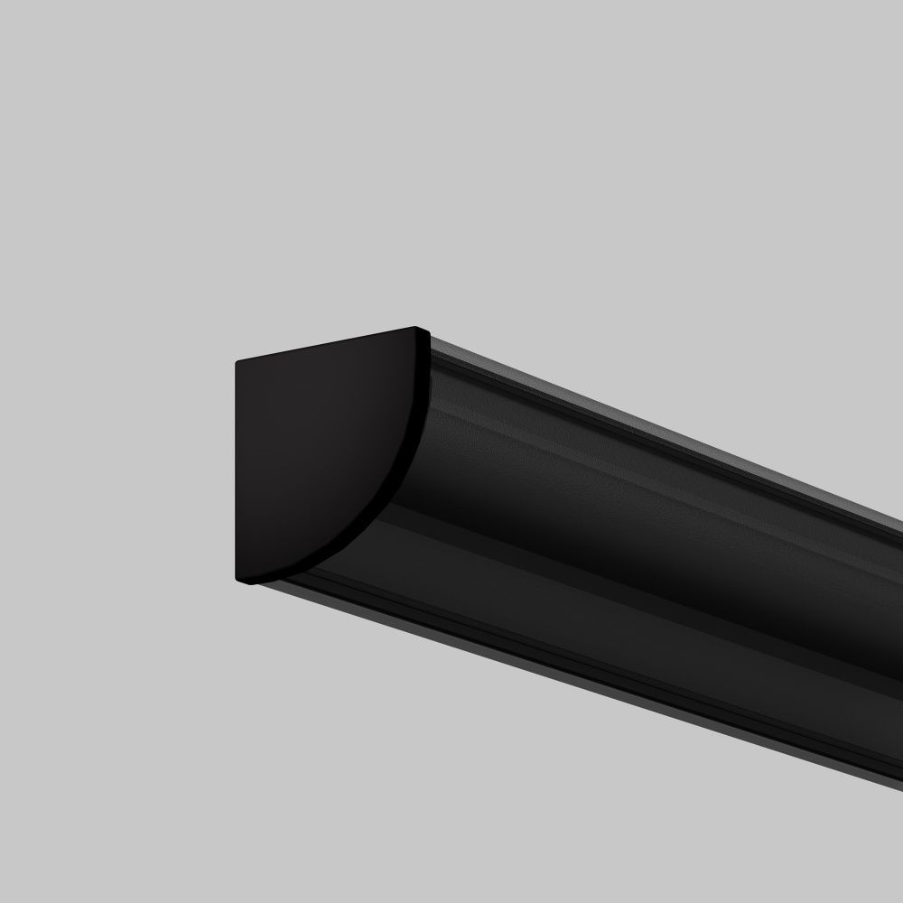 Комплект заглушек (для профиля 16×16) 2 шт., ALM-1616R-B-EC 642029, 1*2*2 см, Maytoni Led Strip 642029, Черный